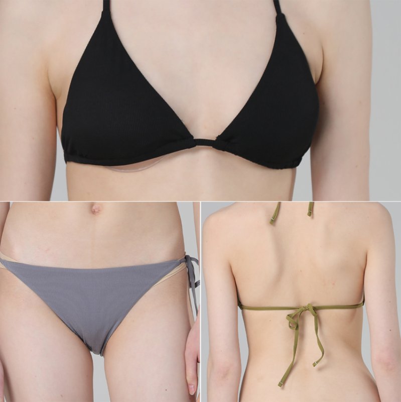 画像3: リプ素材ハイネックビキニ (3)