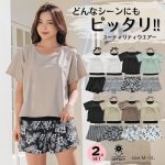 画像1: インナータンキニ付きTシャツ インナーパンツ付きショットパンツ 二点セット体系カバー水着 (1)