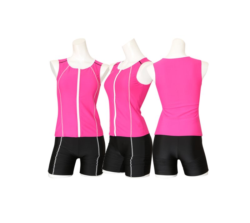 画像9: スポーツ　タンクフィットネス　水着 キャップ付き (9)