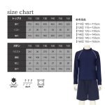画像2: 男女兼用インナー着きショットパンツと長袖ラッシュガードスクール水着 (2)