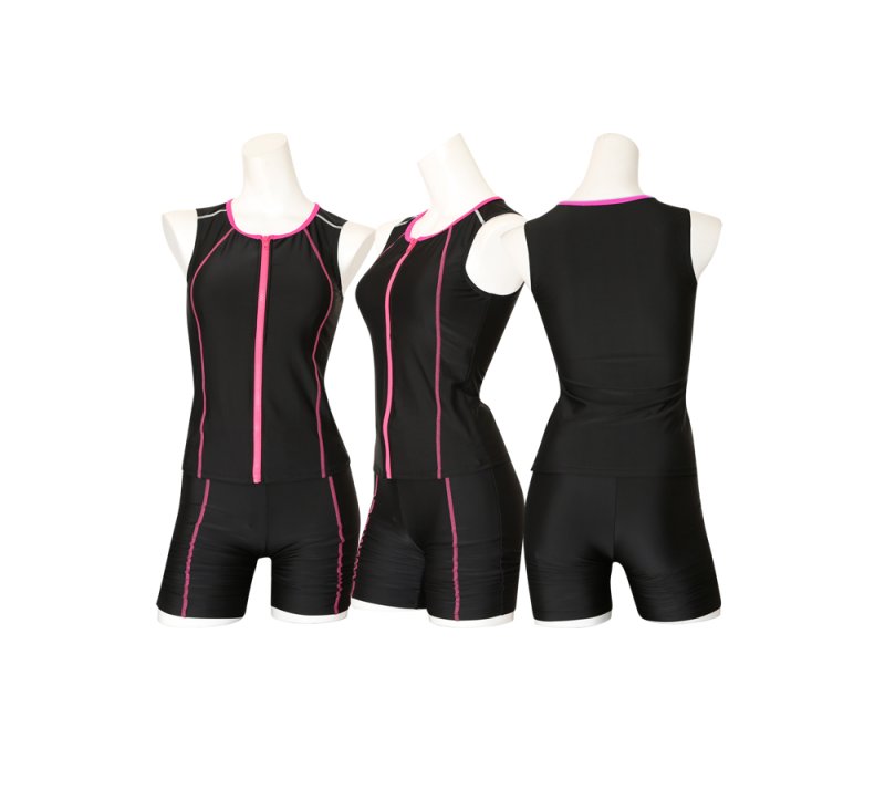 画像10: スポーツ　タンクフィットネス　水着 キャップ付き (10)