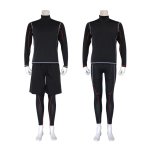 画像6: メンズロング袖　ラッシュガード　レギンス　ショットパンツ　キャップ付き　メンズ水着　４点セット (6)
