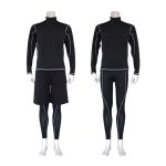 画像7: メンズロング袖　ラッシュガード　レギンス　ショットパンツ　キャップ付き　メンズ水着　４点セット (7)