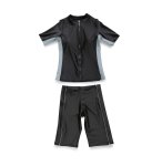 画像7: 9色半袖ハイウェイストフィットネス水着　 (7)