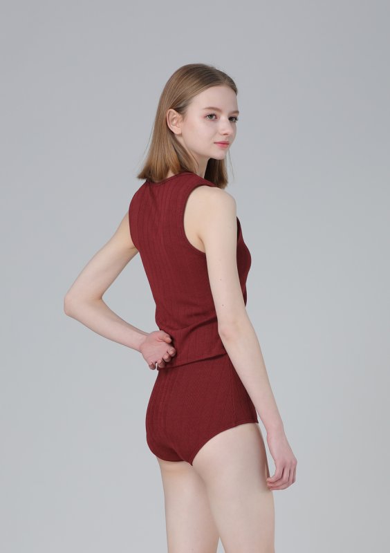 画像11: インナーカップつきタンキニとショーツとショットパンツ付3点セット水着 (11)