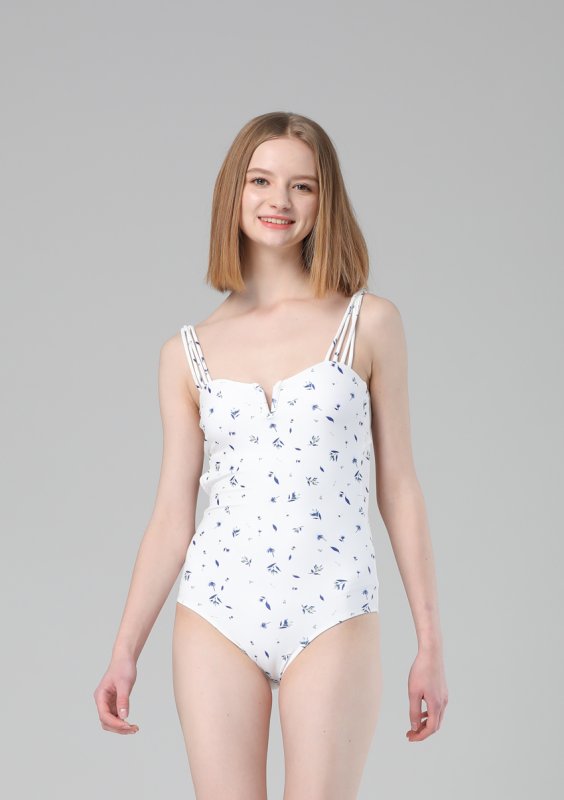 画像10: 小花柄モノキニ水着 (10)