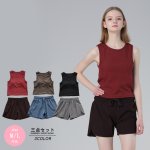 画像2: インナーカップつきタンキニとショーツとショットパンツ付3点セット水着 (2)