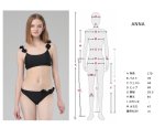 画像7: 肩フリル花つけビキニ２点セット水着 (7)