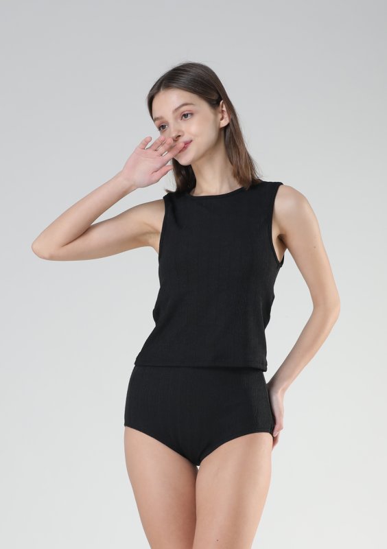 画像23: インナーカップつきタンキニとショーツとショットパンツ付3点セット水着 (23)