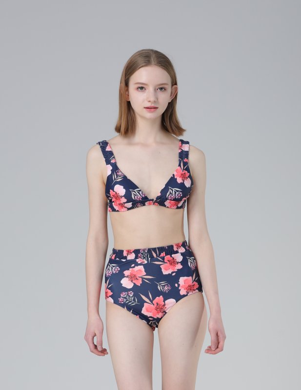 画像9: ハイウェストビキニ2点セット水着 (9)