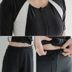 画像7: パンツレギンスセット　フィトネス 帽子付き　５点セット水着 (7)