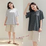 画像8: 半袖ラッシュガードと膝までロングショット布帛パンツ、タンキニトップス、四角ショーツと水着4点セット体系カバー (8)