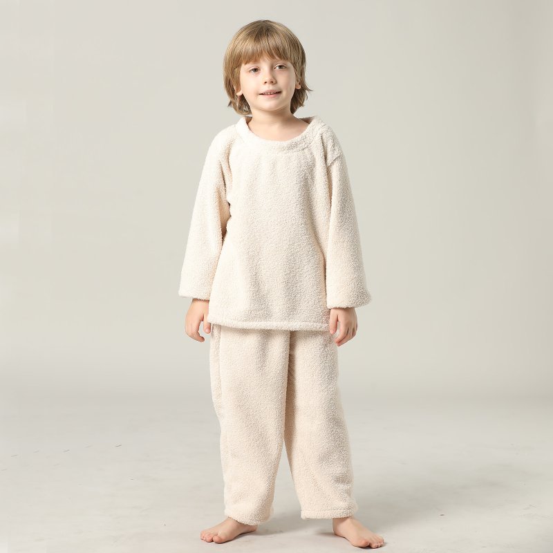 画像2: New mokomoko 丸襟ロングズボンセット　男女兼用KIDSサイズ (2)