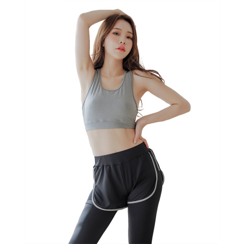 画像18: ラッシュガード/スポーツブラ/パンツ付きレギンス3点セットヨガウェア トレーニングウェア　スポーツウェア (18)