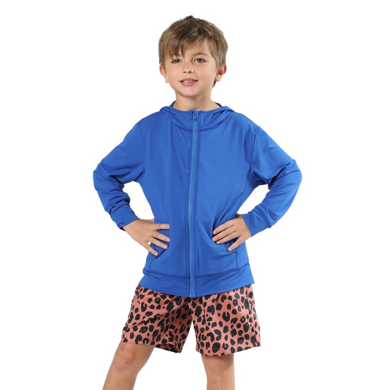 画像8: 男女兼用　KIDS用　帽子つき　ロング袖　UVカット　冷感水着　ラッシュガード (8)