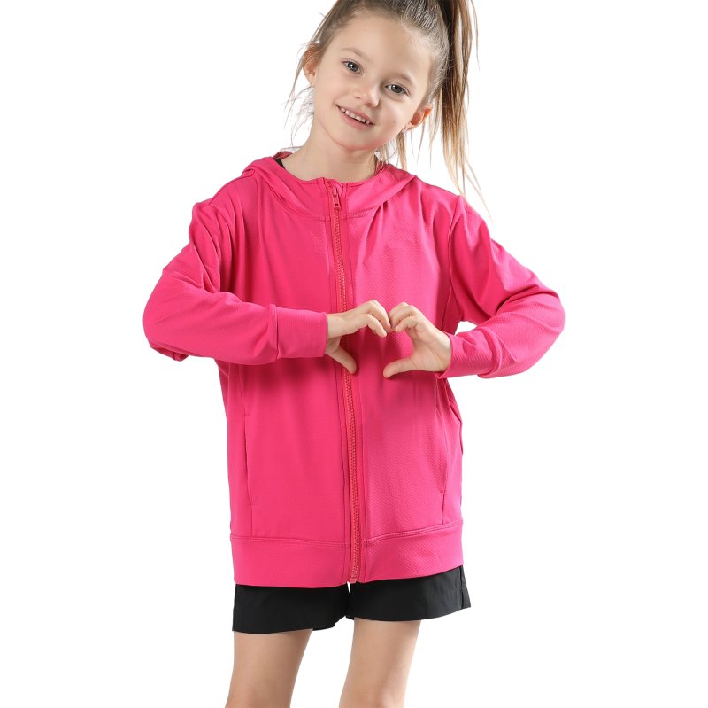 画像15: 男女兼用　KIDS用　帽子つき　ロング袖　UVカット　冷感水着　ラッシュガード (15)