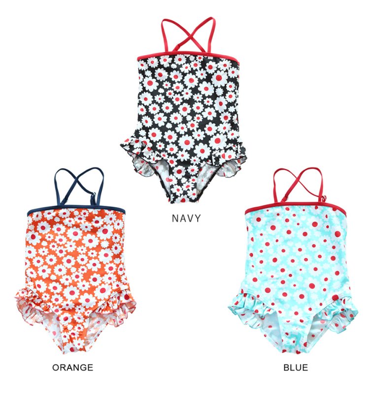 画像4: KIDSワンピース花柄水着　キッズスイムウェア　女の子 水着女の子 KIDSワンピース 花柄水着 キッズスイムウェア 水着花柄 スイミングウェア 水遊び　 (4)