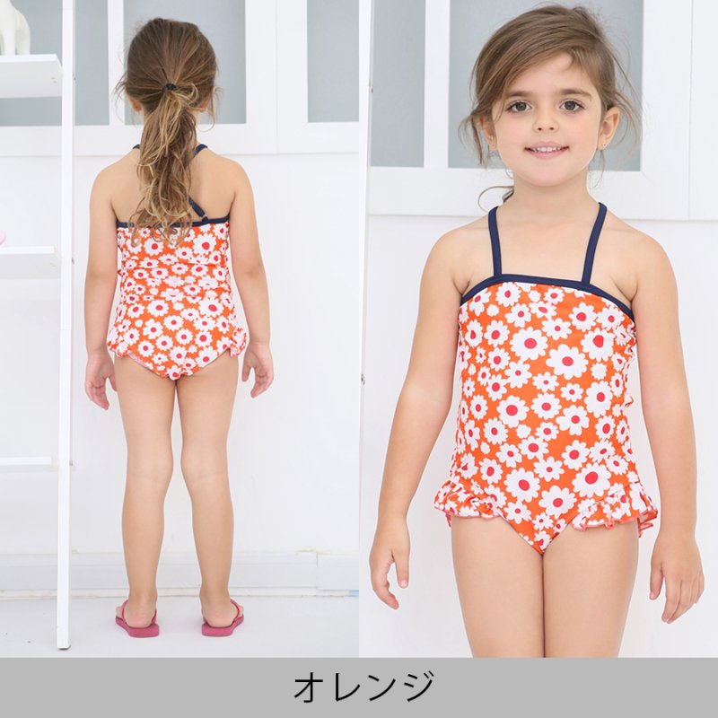画像5: KIDSワンピース花柄水着　キッズスイムウェア　女の子 水着女の子 KIDSワンピース 花柄水着 キッズスイムウェア 水着花柄 スイミングウェア 水遊び　 (5)