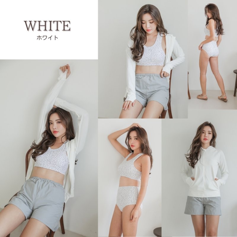 画像16: ラッシュガード　ショットパンツ　スポーツブラ　ショーツ　水着体系カバー　４点セット (16)