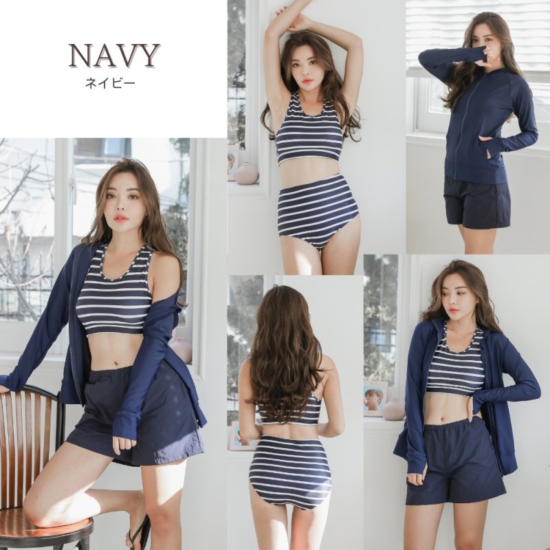 画像17: ラッシュガード　ショットパンツ　スポーツブラ　ショーツ　水着体系カバー　４点セット (17)