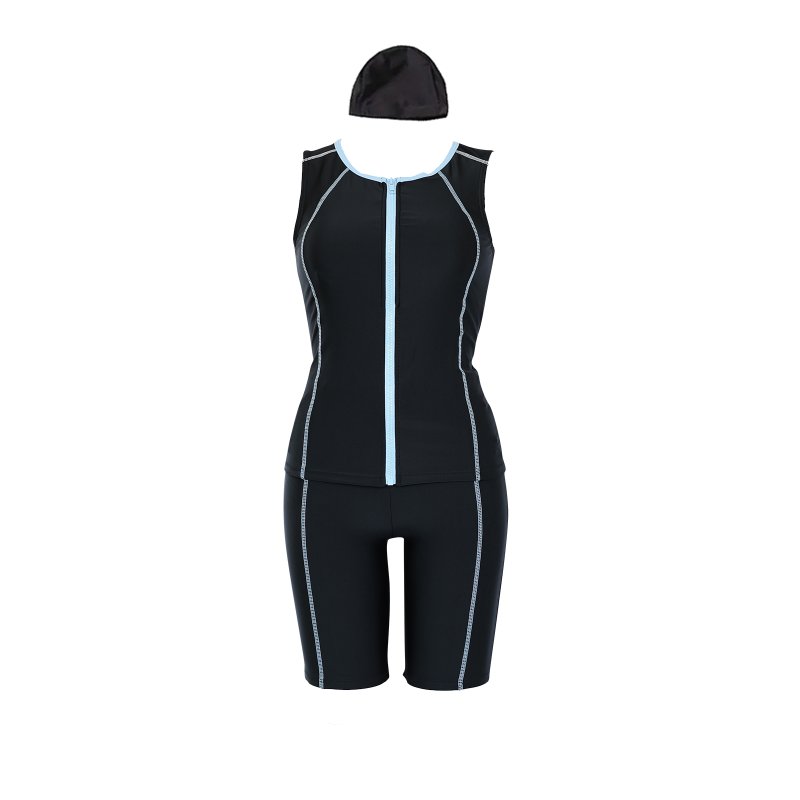 画像5: スポーツ　タンクフィットネス　水着 キャップ付き (5)