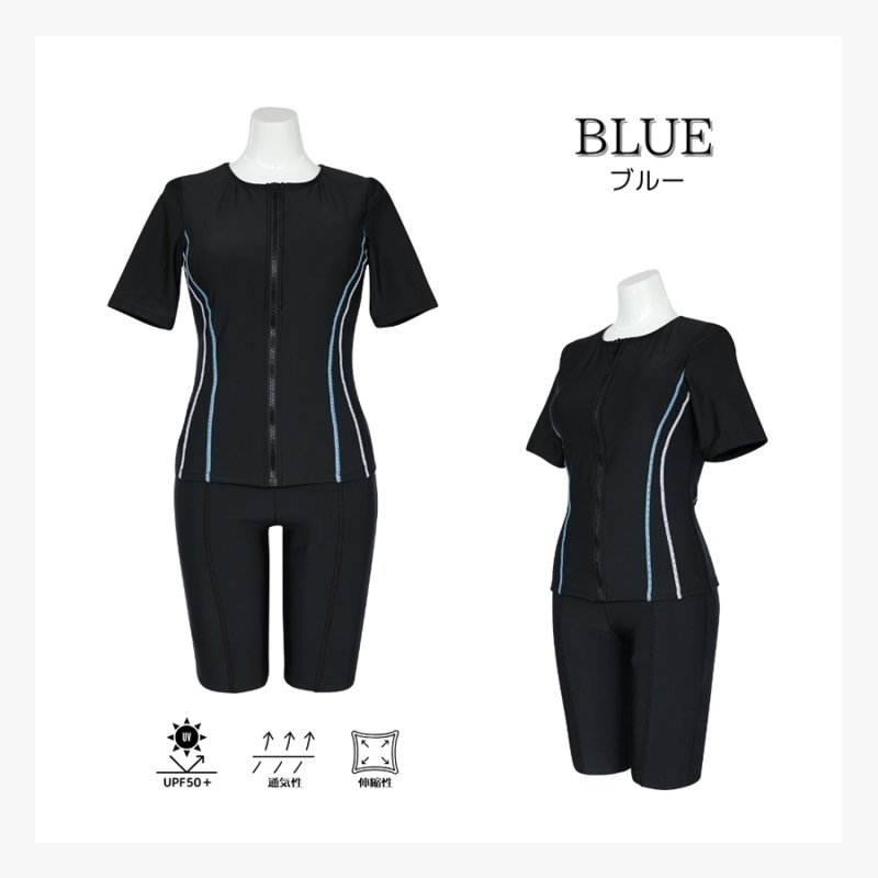 画像17: めぐれ防止　ボタン着き　フィットネス　水着セット　キャップ付き (17)