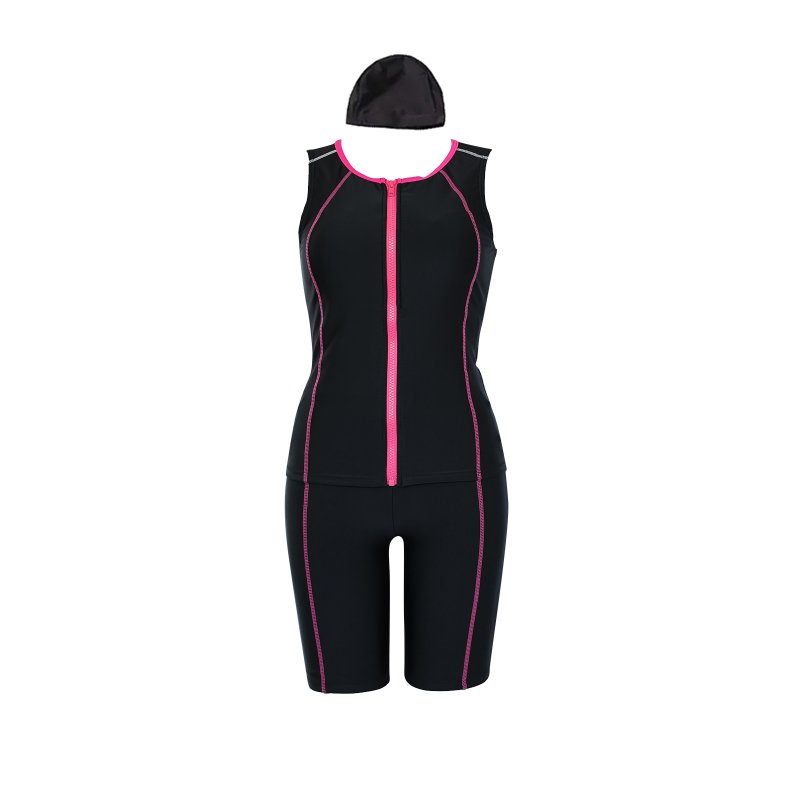 画像4: スポーツ　タンクフィットネス　水着 キャップ付き (4)