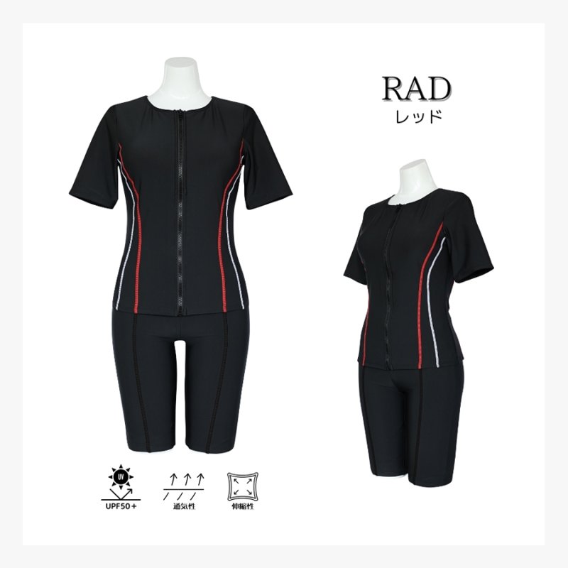 画像18: めぐれ防止　ボタン着き　フィットネス　水着セット　キャップ付き (18)