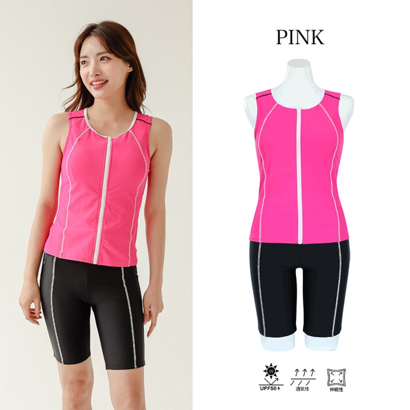 画像20: スポーツ　タンクフィットネス　水着 キャップ付き (20)