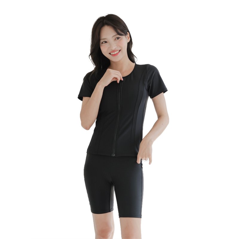 画像28: めぐれ防止　ボタン着き　フィットネス　帽子付き　水着セット (28)