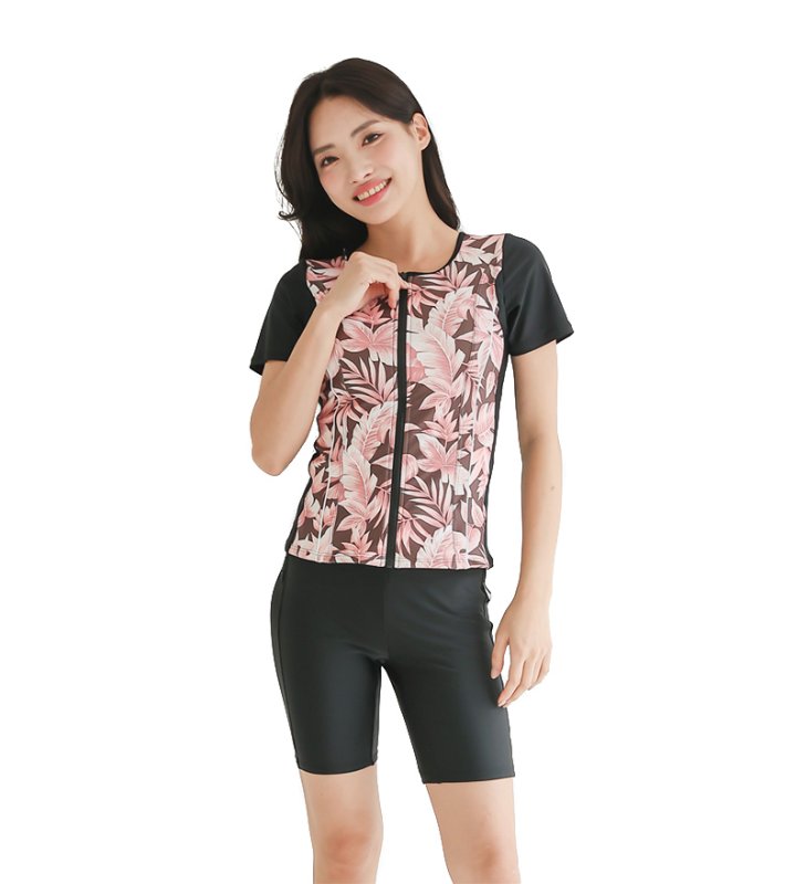 画像33: めぐれ防止　ボタン着き　フィットネス　帽子付き　水着セット (33)