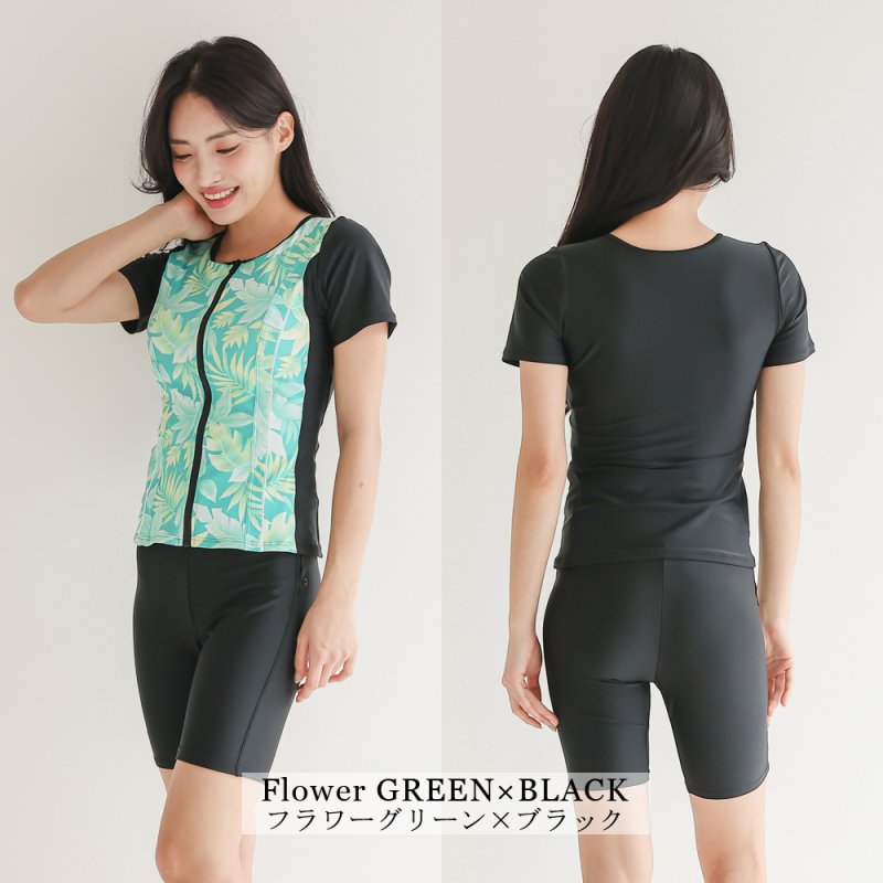 画像11: めぐれ防止　ボタン着き　フィットネス　帽子付き　水着セット (11)