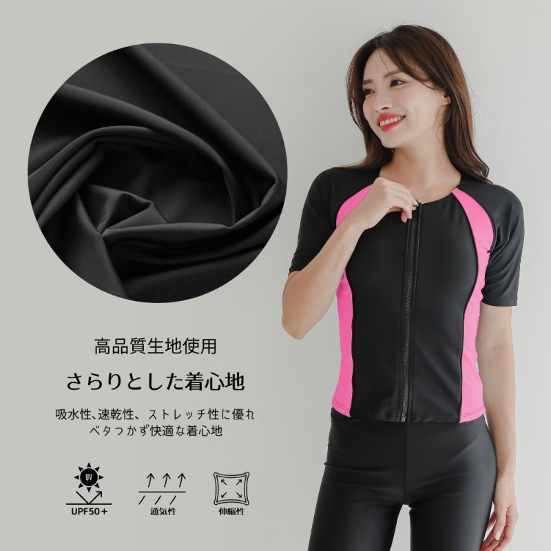 画像15: パンツレギンスセット　フィトネス 帽子付き　５点セット水着 (15)