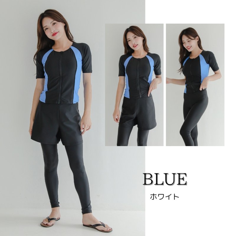 画像28: パンツレギンスセット　フィトネス 帽子付き　５点セット水着 (28)