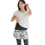 画像19: インナーカップ着きワンピースとショットパン着きレギンス二点セット体系カバー水着 (19)