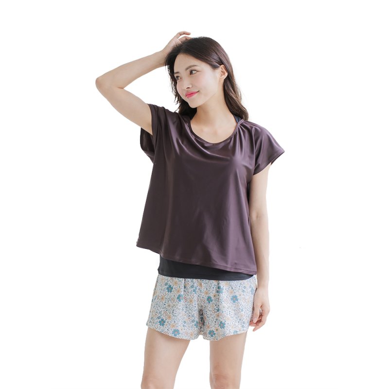 画像22: インナーブラつきトプッスとインナショーツつきショットパンと二点セット体型カバー水着セット (22)