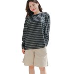 画像25: ロング袖ラッシュガード、膝まで布帛素材ロングショットパンツ、タンキニトップス、四角ショーツ、体型カバー水着４点セット (25)