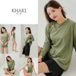 画像8: ロング袖体系カバーTシャツとショットパンツとタントップとショーツの水着4点セット タンキニ水着 レディース 体型カバー 長袖シャツ ラッシュガード ハーフパンツ 4点セットビキニ (8)
