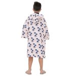 画像14: ピーチタオルパーカー お着替えポンチョ、サーフポンチョ 着替えポンチョ キッズ 子供用 お着替えタオル マイクロファイバー 吸水速乾 フード ビーチタオル スイムタオル フェザーホワイト フリーサイズ (14)