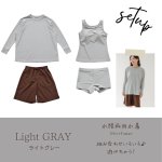 画像19: ロング袖体系カバーTシャツとショットパンツとタントップとショーツの水着4点セット タンキニ水着 レディース 体型カバー 長袖シャツ ラッシュガード ハーフパンツ 4点セットビキニ (19)
