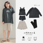 画像14: ロング袖Tシャツ　膝までロングショットパンツ　タンキニトップス　四角ショーツ　レギンス　５点セット水着 タンキニ水着 レディース 体型カバー 長袖シャツ ラッシュガード ハーフパンツ セット水着カバーアップ　 [SW508] (14)