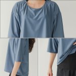画像2: インナー付きトップスとレギンスとショットパンツの体型カバー水着３点セット 水着 韓国風 かわいい 速乾性 スポーツ パッド付き 水泳用 水陸両用 普段着 女性用 [SW25B2-05] (2)