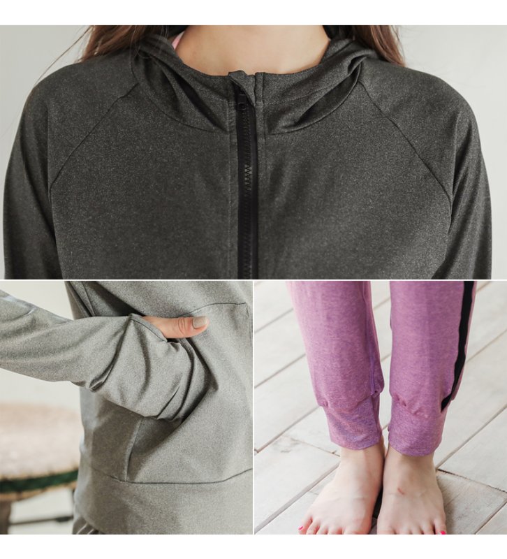 画像3: 杢柄-ラッシュガード ジョガーズボン スウェットパンツ メンズ ジョガーパンツ ジャージ 下 通気 接触冷感 ストレッチ 軽量 トレーニング　パーカー　パンツ ロングパンツ スポーツ アウトドア 部屋着 春 秋夏 [FL1921] (3)