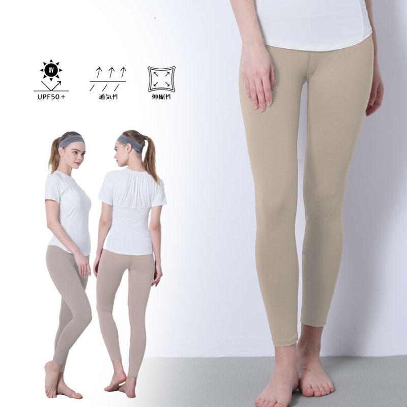 画像14: ヨガレギンス　ヨガウェア レディース レギンス 吸汗速乾 ストレッチ ロング丈 スポーツタイツ シンプル　無地　パンツ　UVカット [SYZ3063]  (14)