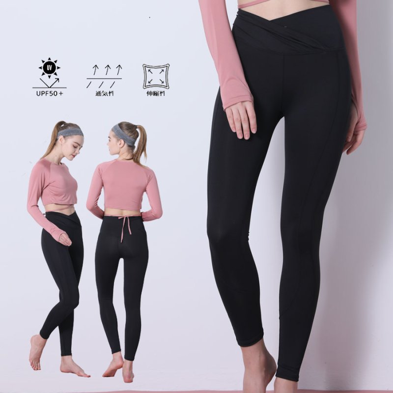 画像14: ヨガレギンス　ガパンツ レディース Skin シリーズ ヨガレギンス レディース ヨガウェア スポーツタイツ 9分丈 コットン 美尻 吸汗速乾 ハイウエスト トレーニング [SYZ3058] (14)