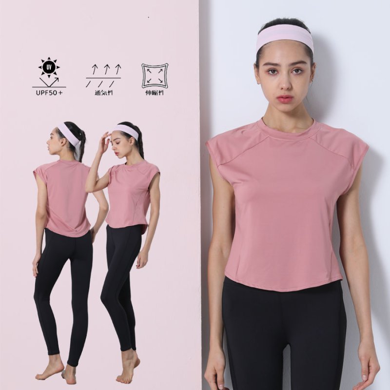 画像12: ヨガウェア　Tシャツ　ヨガウェア 超軽量　ストレッチタイプ トップス レディース　ランニングウェア ゆったりシャツ トレーニングウェア フィットネスウェア ジムウェア [YGW20-12] (12)
