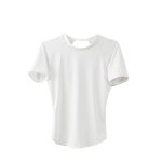 画像10: 半袖ヨガ単品Tシャツ　レディース 半袖 接触冷感 トップス Tシャツ 春 夏 ヨガウェア ロング丈 ストレッチ 吸水 速乾 消臭 体型カバー ゆったり 20代 30代 40代 50代 60代 長め フィットネス スポーツ [YGW20-15] (10)