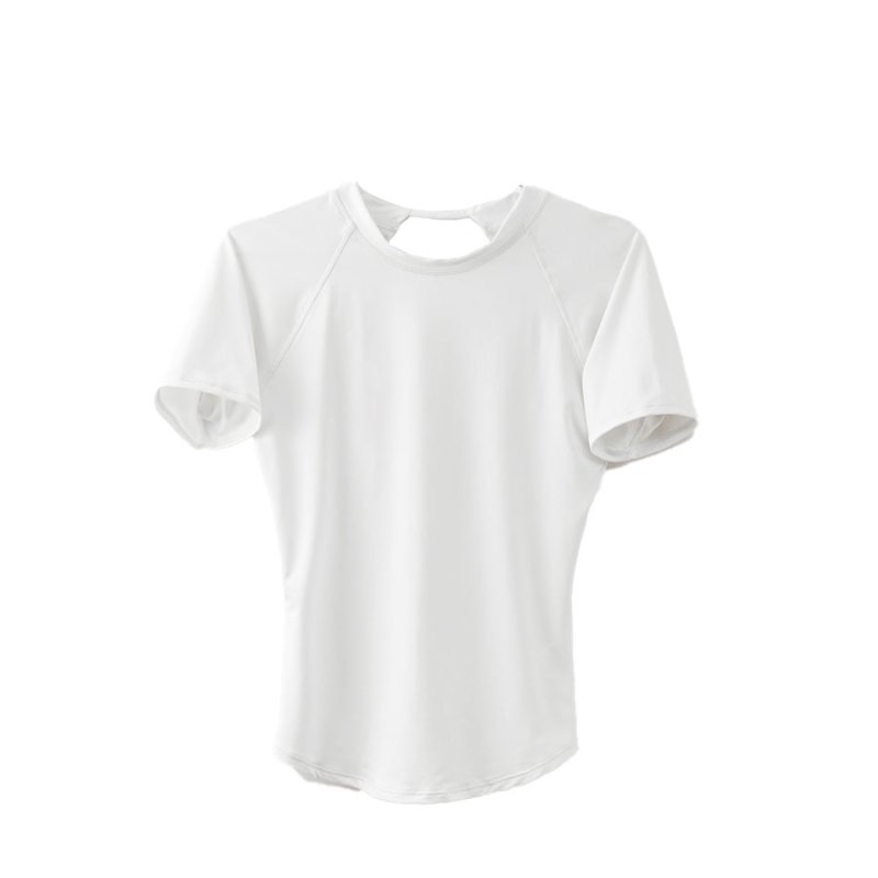 画像3: 半袖ヨガ単品Tシャツ　レディース 半袖 接触冷感 トップス Tシャツ 春 夏 ヨガウェア ロング丈 ストレッチ 吸水 速乾 消臭 体型カバー ゆったり 20代 30代 40代 50代 60代 長め フィットネス スポーツ [YGW20-15] (3)