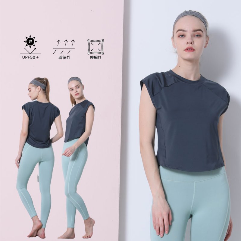 画像11: ヨガウェア　Tシャツ　ヨガウェア 超軽量　ストレッチタイプ トップス レディース　ランニングウェア ゆったりシャツ トレーニングウェア フィットネスウェア ジムウェア [YGW20-12] (11)