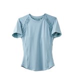 画像6: カップ付きヨガ単品Tシャツ Tシャツ レディース 半袖 ストレッチ 吸汗 速乾 スポーツ ナイロン 無地 シャツ ランニング ソフト ヨガ トップス テニス ジム ウェア 透け防止 UVカット 運動着 [YGW20-16] (6)